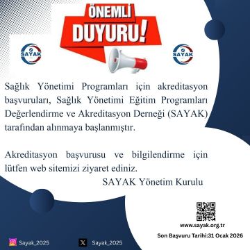 AKREDİTASYON BAŞVURULARI BAŞLADI
